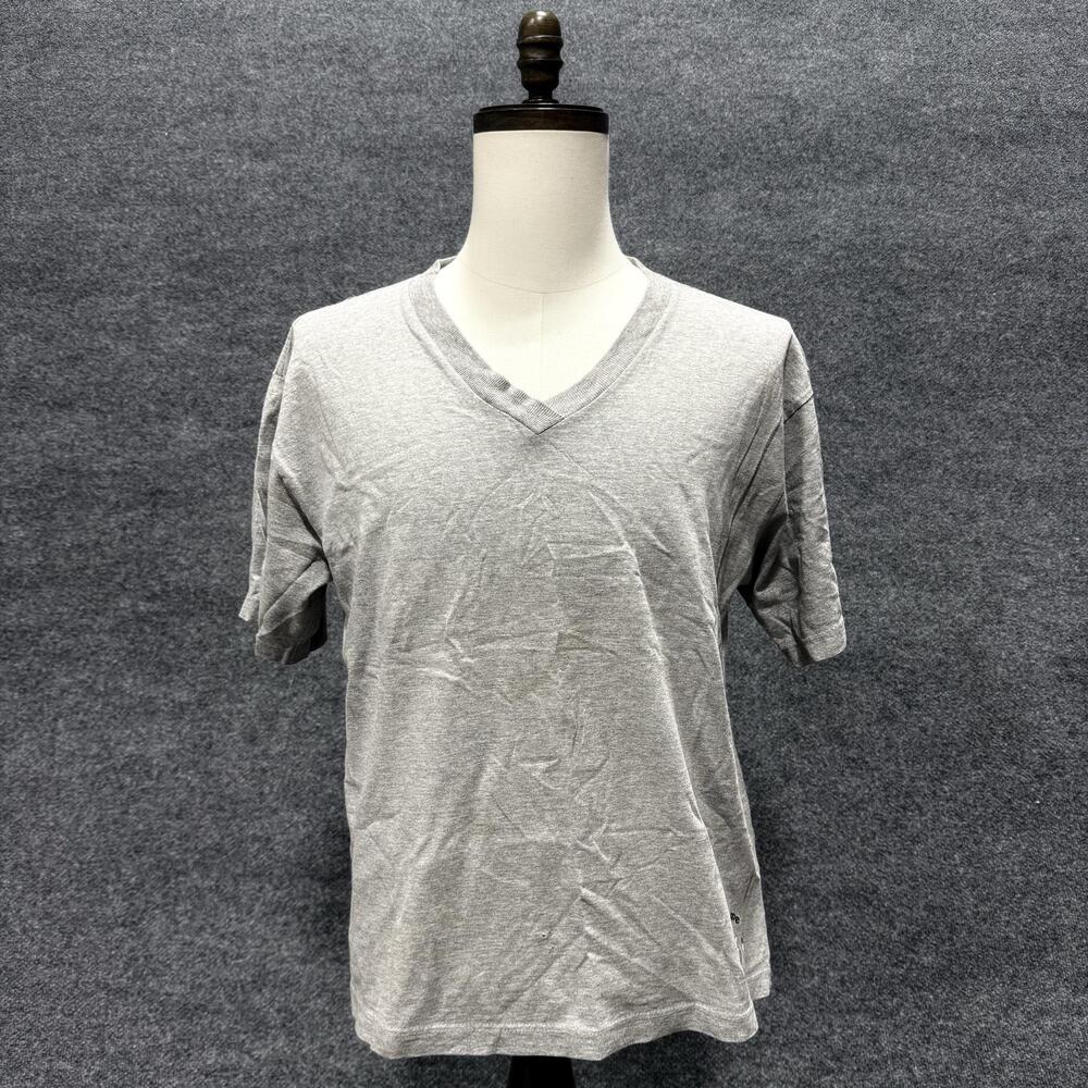 Body Glove Shirt Mens Medium Gray V-Neck Solid Cotton T-Shirt Tee Top Casual